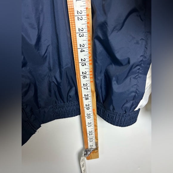 VTG Adidas Navy-White Windbreaker Football Trojans Varsity College Jacket Xl - Picture 10 of 16